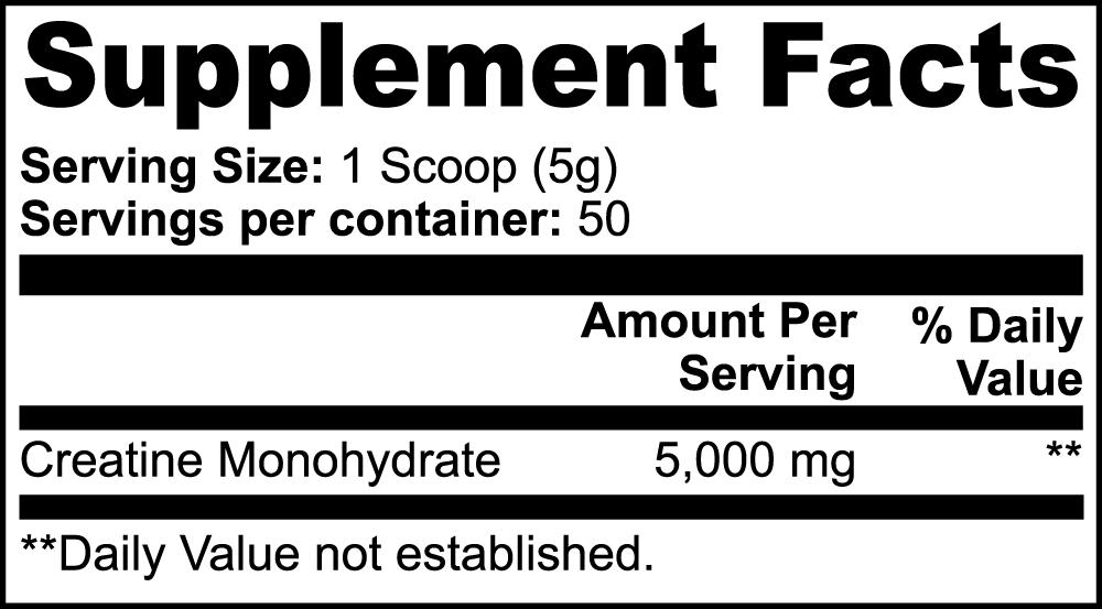 PURE CREATINE MONOHYDRATE